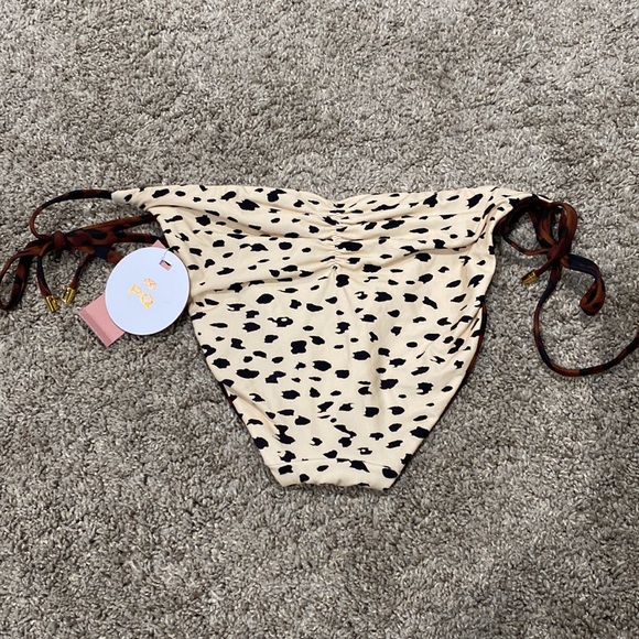 NWT PQ PILYQ SIZE S M L WILD HEART REVERSIBLE TIE FULL BOTTOMS - Picture 7 of 9